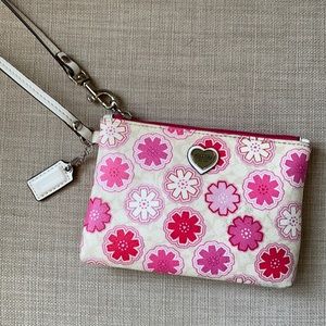 Coach Floral Wristlet
